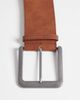 ASOS DESIGN ASOS DESIGN faux suede low waist wide square buckle belt in tan-Brown - 2