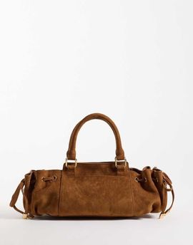 ASOS DESIGN ASOS DESIGN faux suede multi pocket grab bag in tan-Brown