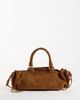 ASOS DESIGN ASOS DESIGN faux suede multi pocket grab bag in tan-Brown - 2