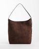 ASOS DESIGN ASOS DESIGN faux suede oversized bucket tote bag in chocolate-Brown - 1