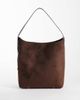 ASOS DESIGN ASOS DESIGN faux suede oversized bucket tote bag in chocolate-Brown - 4