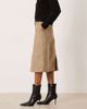 ASOS DESIGN ASOS DESIGN faux suede pencil skirt with clean waistband in beige-Neutral - 3