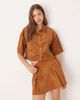 ASOS DESIGN ASOS DESIGN faux suede pleated mini skirt in brown - part of a set - 2