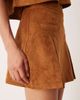 ASOS DESIGN ASOS DESIGN faux suede pleated mini skirt in brown - part of a set - 4