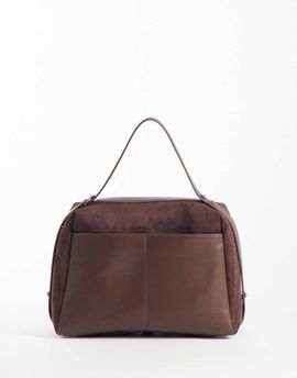 ASOS DESIGN ASOS DESIGN faux suede satchel tote bag in chocolate-Brown