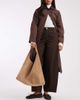 ASOS DESIGN ASOS DESIGN faux suede scoop tote in cookie-Neutral - 1