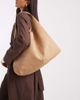 ASOS DESIGN ASOS DESIGN faux suede scoop tote in cookie-Neutral - 3
