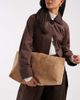 ASOS DESIGN ASOS DESIGN faux suede scoop tote in cookie-Neutral - 4
