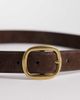 ASOS DESIGN ASOS DESIGN faux suede square buckle waist and hip jeans belt in chocolate-Brown - 2