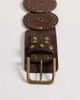 ASOS DESIGN ASOS DESIGN faux suede studded round disc belt in brown - 2