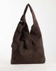 ASOS DESIGN ASOS DESIGN faux suede tote with knot detail handle in chocolate-Brown - 1