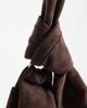 ASOS DESIGN ASOS DESIGN faux suede tote with knot detail handle in chocolate-Brown - 3
