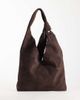 ASOS DESIGN ASOS DESIGN faux suede tote with knot detail handle in chocolate-Brown - 4