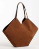 ASOS DESIGN ASOS DESIGN faux suede vase tote bag in chocolate-Brown - 4