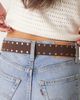 ASOS DESIGN ASOS DESIGN faux suede waist and hip jeans belt in studded chocolate-Brown - 2