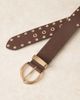 ASOS DESIGN ASOS DESIGN faux suede waist and hip jeans belt in studded chocolate-Brown - 3