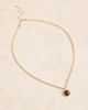 ASOS DESIGN ASOS DESIGN faux tigers eye pendant necklace in gold - 2
