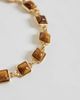ASOS DESIGN ASOS DESIGN faux tigers eye stone set bracelet in gold - 2