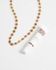 ASOS DESIGN ASOS DESIGN faux tigers eye stone set necklace in gold-Green - 2