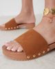 ASOS DESIGN ASOS DESIGN Favorite suedette clog mules in tan-Brown - 4