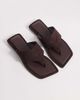ASOS DESIGN ASOS DESIGN Feline square angled toe sandals in chocolate-Brown - 1