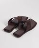 ASOS DESIGN ASOS DESIGN Feline square angled toe sandals in chocolate-Brown - 4