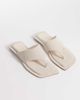ASOS DESIGN ASOS DESIGN Feline square toe sandals in natural linen-Neutral - 1
