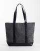 ASOS DESIGN ASOS DESIGN felt tote bag with faux leather straps in gray - 1