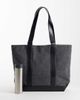 ASOS DESIGN ASOS DESIGN felt tote bag with faux leather straps in gray - 2