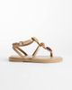 ASOS DESIGN ASOS DESIGN Fenella flat sandals with oversized stone detail in stone-Neutral - 1
