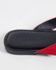 ASOS DESIGN ASOS DESIGN Fenna leather flip flops in black and red-Multi - 4