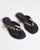 ASOS DESIGN ASOS DESIGN Fenna premium leather flip flops in leopard hair on real leather-Multi - 1