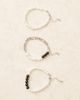 ASOS DESIGN ASOS DESIGN festival mixed chain and beaded 3 pack bracelets in silver tone - 3