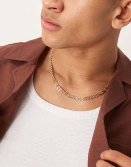 ASOS DESIGN ASOS DESIGN festival watch chain necklace in gold tone