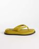 ASOS DESIGN ASOS DESIGN Filia toe thong flatform sandals in chartreuse satin-Yellow - 3