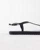ASOS DESIGN ASOS DESIGN Filomena premium whipstitch skinny toe loop sandals in black leather - 4
