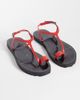 ASOS DESIGN ASOS DESIGN Filomena premium whipstitch skinny toe loop sandals in red leather - 1
