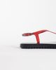 ASOS DESIGN ASOS DESIGN Filomena premium whipstitch skinny toe loop sandals in red leather - 4