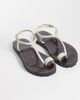 ASOS DESIGN ASOS DESIGN Filomena premium whipstitch skinny toe loop sandals in white leather - 1
