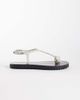 ASOS DESIGN ASOS DESIGN Filomena premium whipstitch skinny toe loop sandals in white leather - 2