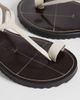 ASOS DESIGN ASOS DESIGN Filomena premium whipstitch skinny toe loop sandals in white leather - 3