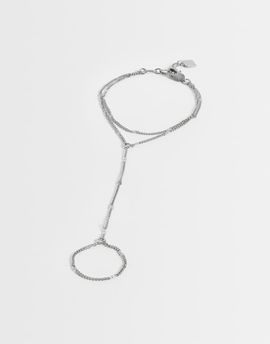 ASOS DESIGN ASOS DESIGN fine hand chain in silver tone