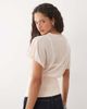 ASOS DESIGN ASOS DESIGN fine knit sheer cinched top in ecru-White - 4