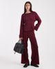 ASOS DESIGN ASOS DESIGN fine knit wide leg pants in dark cherry-Red - 1