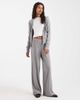 ASOS DESIGN ASOS DESIGN fine knit wide leg pants in heather gray - 1