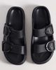 ASOS DESIGN ASOS DESIGN Finn flatform double buckle slides in black - 2