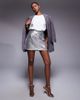 ASOS DESIGN ASOS DESIGN fish scale sequin mini skirt-Silver - 1