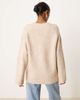ASOS DESIGN ASOS DESIGN fisherman rib boyfriend cardigan in oatmeal-Neutral - 4