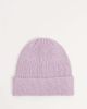 ASOS DESIGN ASOS DESIGN fisherman ribbed beanie hat in polyester in lilac - PURPLE - 1