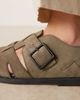 ASOS DESIGN ASOS DESIGN fisherman sandals in khaki suede-Green - 2